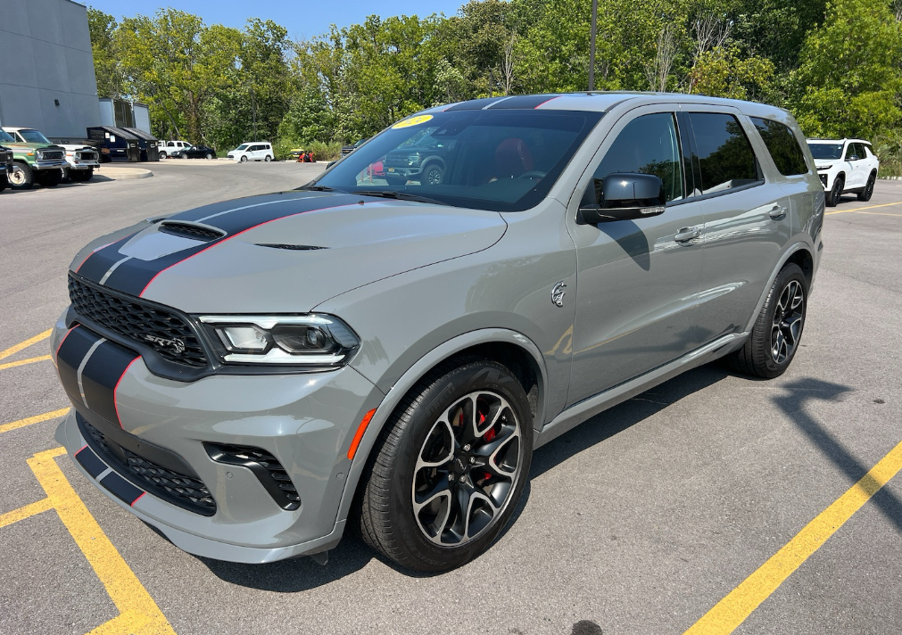 Gray Dodge Durango SRT Hellcat SUV transported by Allstar Hauling