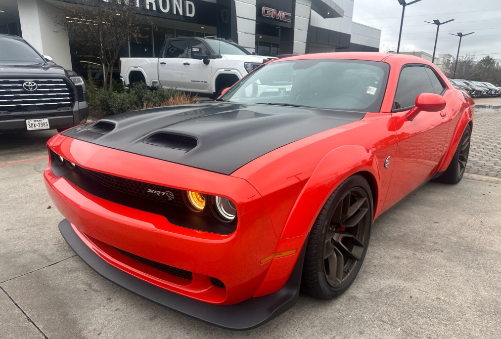 Red Dodge Challenger SRT Hellcat Redeye Widebody hauled by Allstar Hauling